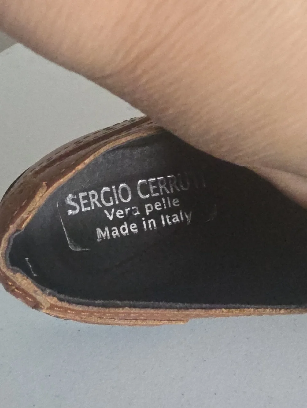 SERGIO CERRUTI | Leather Shoes Oxfords Cognac Brown Boys Sz 1